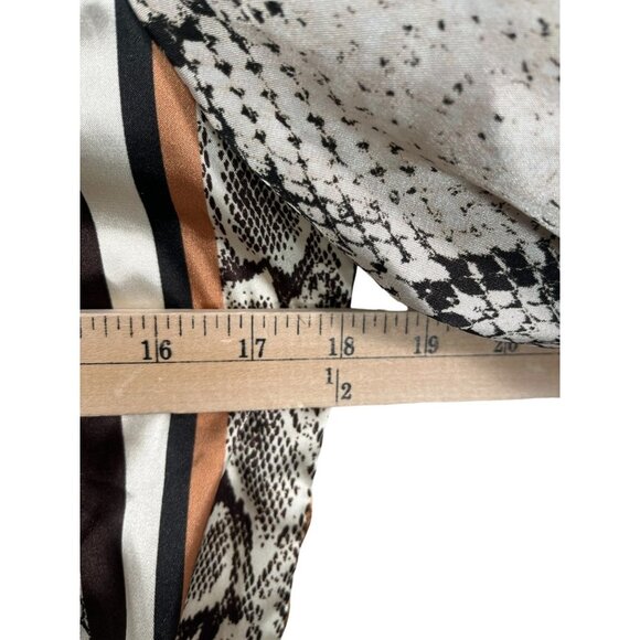 Roberta Biagi Satin asymmetrical snake print blouse sz XS - Picture 5 of 9